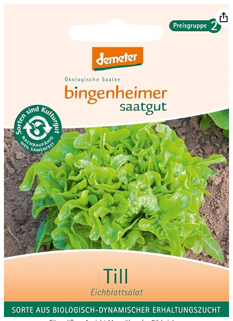 Bingenheimer Saatgut - Pflücksalat Eichblattsalat Till - Gemüse Saatgut / Samen